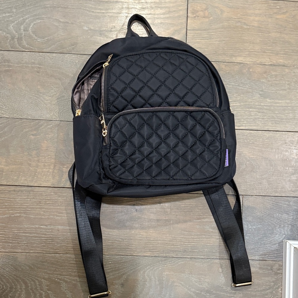 Black Quilted Backpack